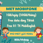 Cách đăng ký gói MET Mobifone chỉ 80k có ngay 30GB, miễn phí Tiktok và MobiEnglish