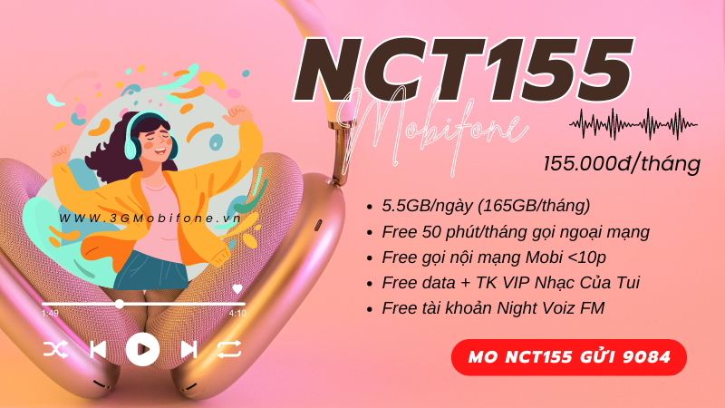 Cách đăng ký gói cước NCT155 Mobifone miễn phí data và gọi 30 ngày 