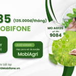 Đăng ký gói cước AG135 Mobifone nhận 180GB data và truy cập MobiAgri