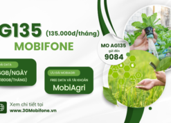 Đăng ký gói cước AG135 Mobifone nhận 180GB data và truy cập MobiAgri