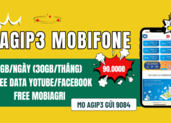 Đăng ký gói cước AGIP3 Mobifone nhận 30GB, free data Youtube/Facebook