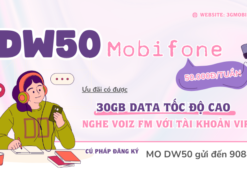 Cách đăng ký gói cước DW50 Mobifone có 30GB Data dùng cả tuần