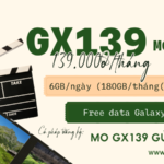 Đăng ký gói cước GX139 Mobifone nhận 180GB data và xem phim thả ga