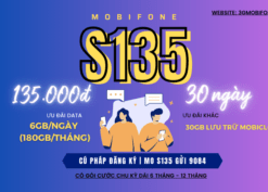 Cách đăng ký gói cước S135 Mobifone miễn phí 180GB data và 30GB lưu trữ MobiCloud