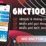 Đăng ký gói 6NCT100 Mobifone nhận ngay 180GB/6 tháng, miễn phí gọi và dùng NCT