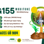 Đăng ký gói cước AG155 Mobifone nhận 180GB/tháng, miễn phí 1100p gọi