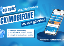 Đăng ký gói cước LCK Mobifone có 180GB data, truy cập Tiktok/Youtube