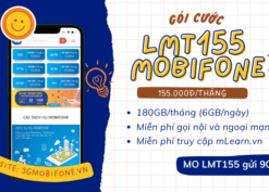 Đăng ký gói cước LMT155 Mobifone có 180GB/tháng và gọi thoại 30 ngày