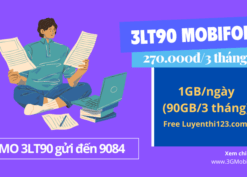 Đăng ký gói cước 3LT90 Mobifone nhận 90GB/tháng, miễn phí Luyenthi123