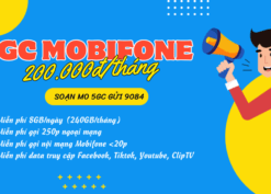 Đăng ký gói cước 5GC Mobifone miễn phí 240GB, gọi và mạng xã hội